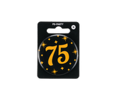 75 Jaar Button Zwart Goud